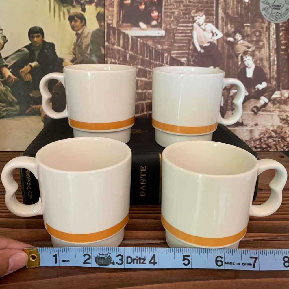 Vintage 70’s diner mugs set of 4 - Picture 2 of 4
